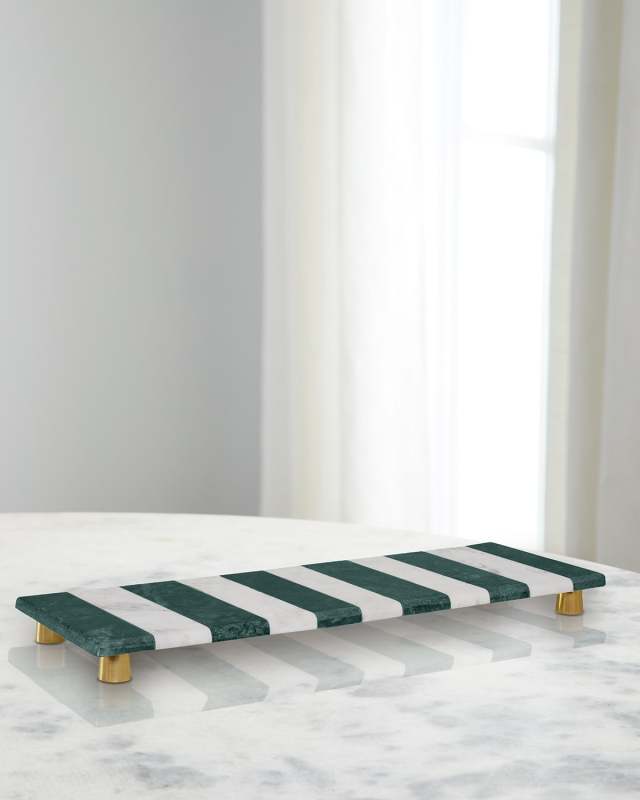 Beck Striped Marble Tray